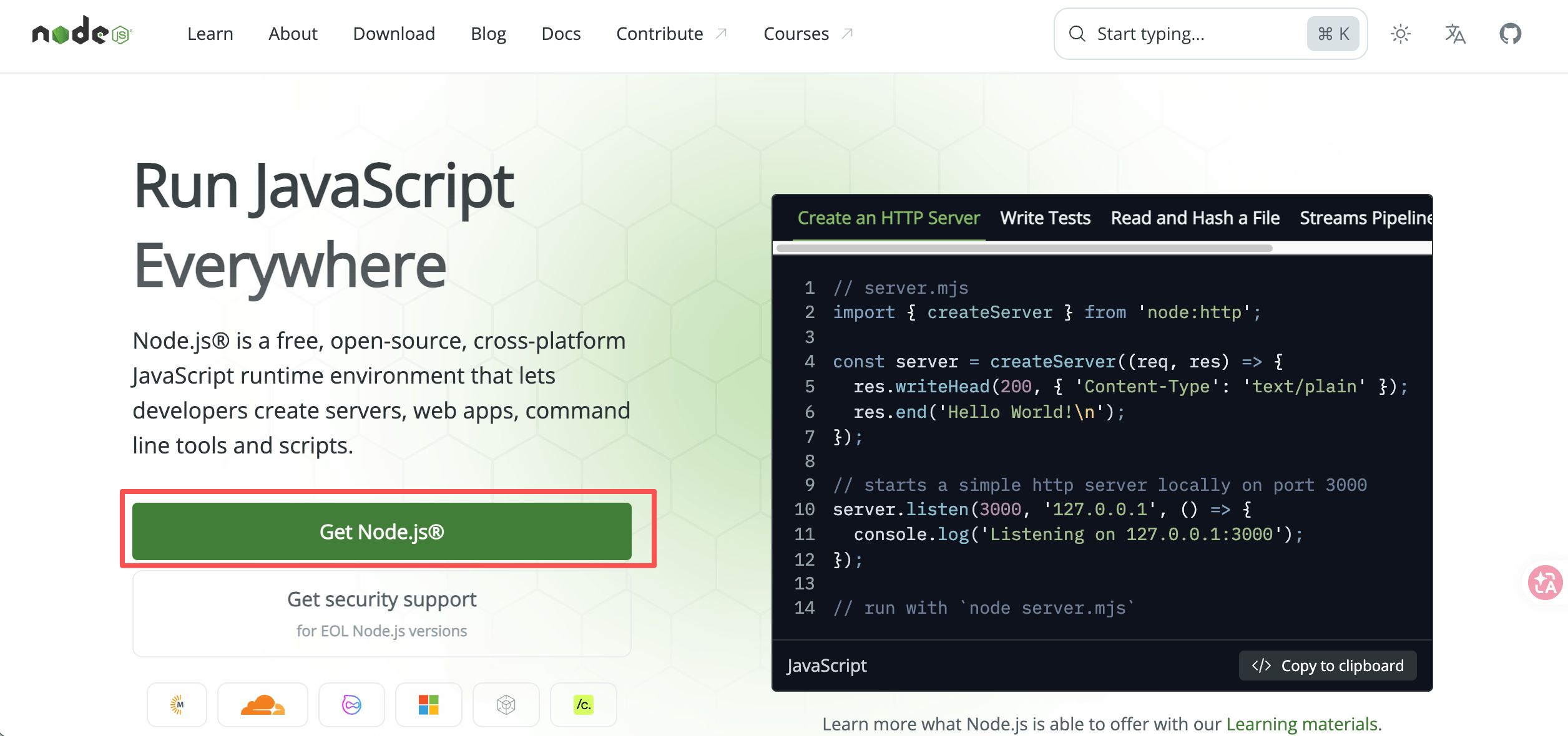 Node.js 官网